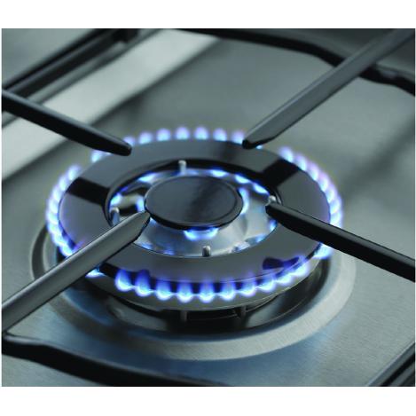 زانوسي بوتاجاز 4 شعلات بنظام امان كامل 60 سم ZCG62356XA - فضي - الصورة 2