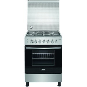 Zanussi ZCG62356XA Full Safety Free Standing Cooker with 4 Burners, 60 cm - Silver