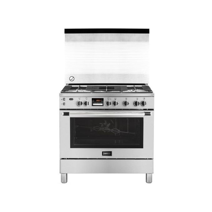 بوتجاز زانوسي 5 شعله ستانلس وامان كامل حمالات زهر ديجتال بالمروحه ماونتن ZCG92686X