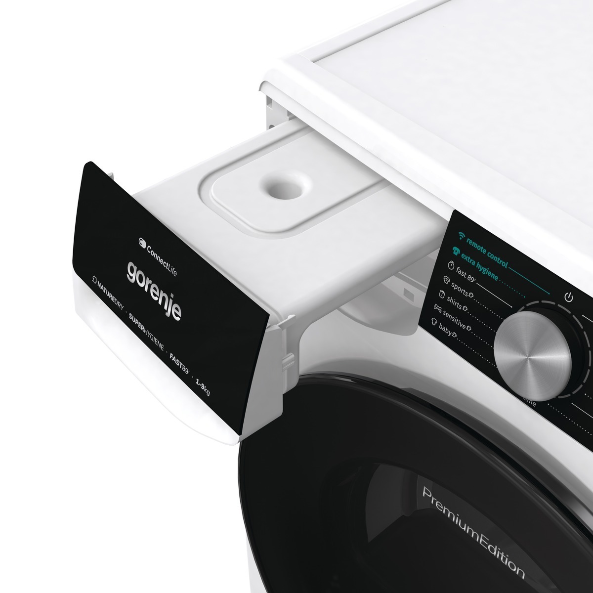 مجفف جرونيا بمضخة حرارية، ٦٠ سم، سعة تجفيف: حوض كبير بسعة ٩ كجم، محرك PowerDrive عاكس، WI-FI-DNS93 - الصورة 4