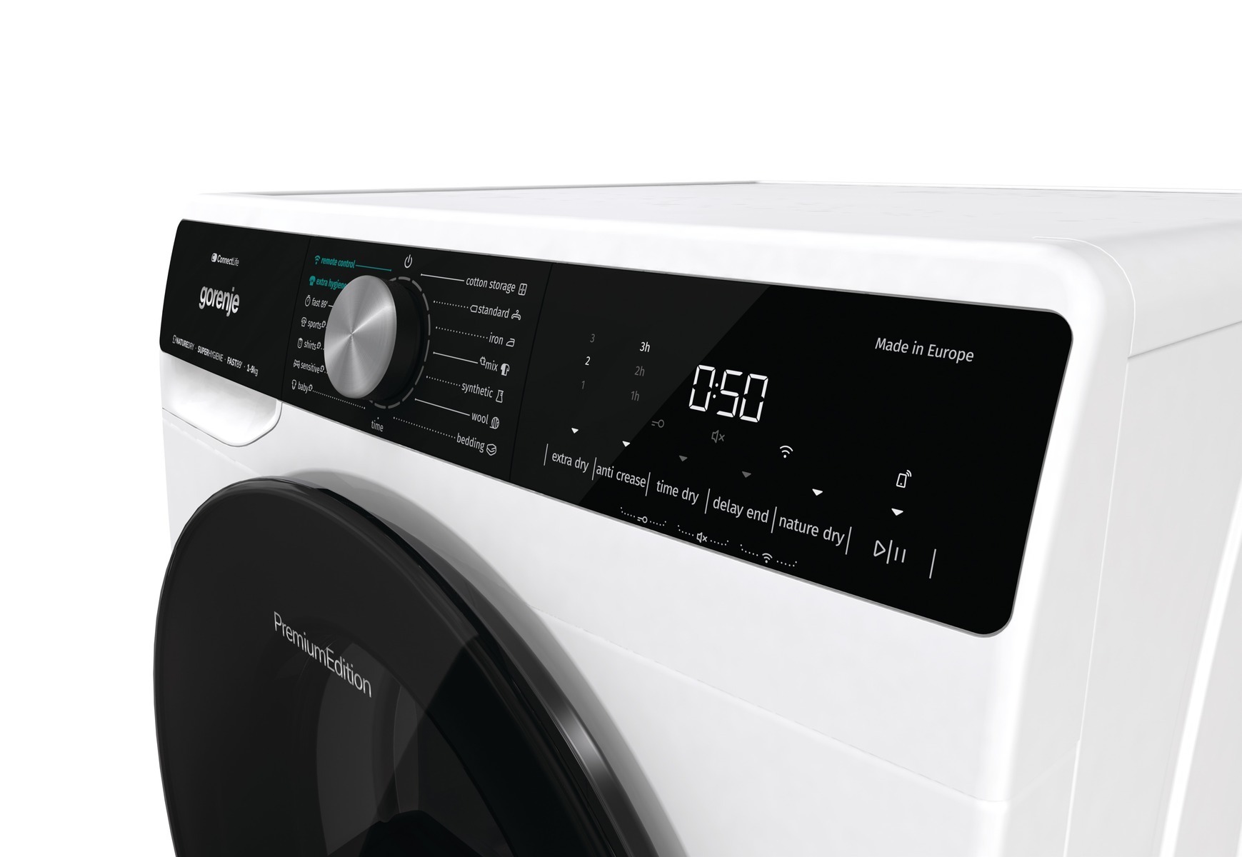 مجفف جرونيا بمضخة حرارية، ٦٠ سم، سعة تجفيف: حوض كبير بسعة ٩ كجم، محرك PowerDrive عاكس، WI-FI-DNS93 - الصورة 5