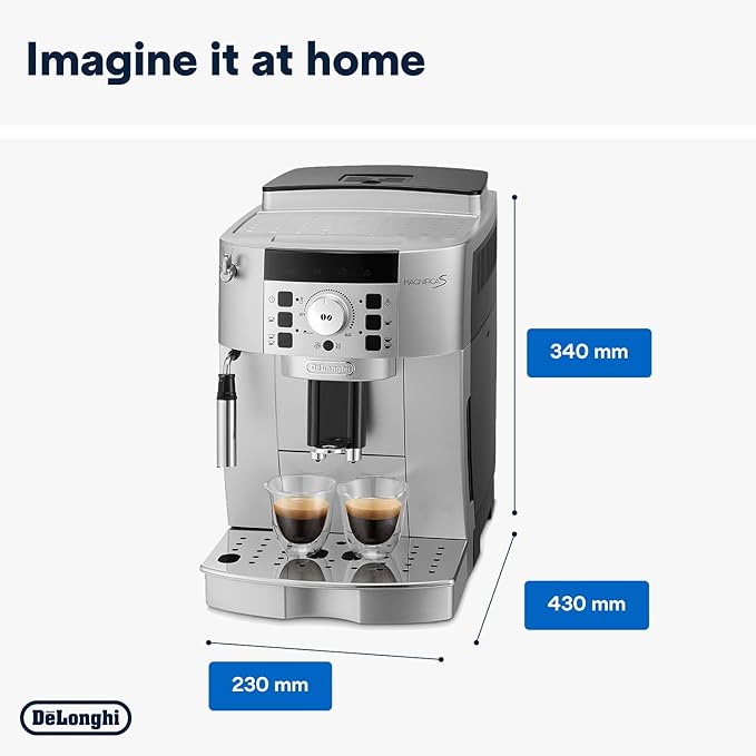 DeLonghi Magnifica S Bean-To-Cup Coffee Machine - Silver-ECAM 22.110.SB (international warranty) - Image 2