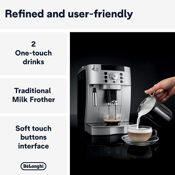 DeLonghi Magnifica S Bean-To-Cup Coffee Machine - Silver-ECAM 22.110.SB (international warranty) - Image 3