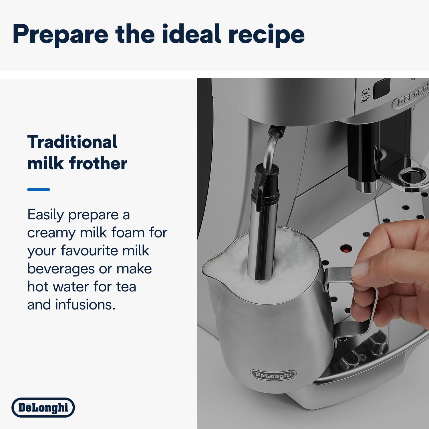 DeLonghi Magnifica S Bean-To-Cup Coffee Machine - Silver-ECAM 22.110.SB (international warranty) - Image 4