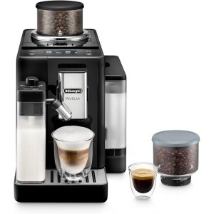DeLonghi Rivelia Automatic Coffee Maker, 1 Cup, 1450 Watt, Black - EXAM440.55.B (INTERNATIONAL WARRANTY)