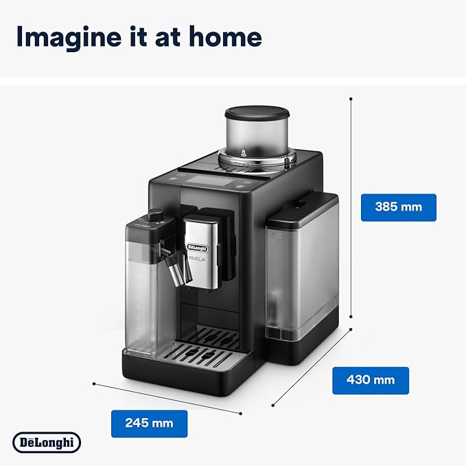 ماكينة قهوة ديلونجي ريفيليا الأوتوماتيكية، سعة كوب واحد، ١٤٥٠ واط، لون أسود - EXAM440.55.B (ضمان دولي) - الصورة 2