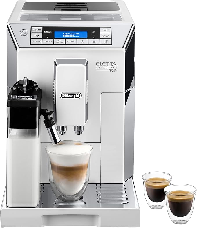 DeLonghi /Eletta Cappuccino Top Fully Automatic Espresso Machine -ECAM 45.760.W ( international warranty )