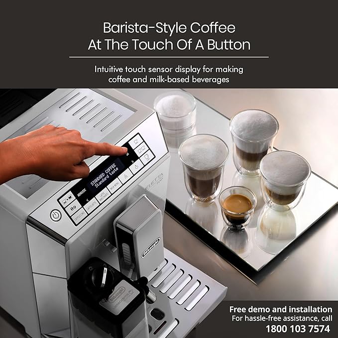 DeLonghi /Eletta Cappuccino Top Fully Automatic Espresso Machine -ECAM 45.760.W ( international warranty ) - Image 2