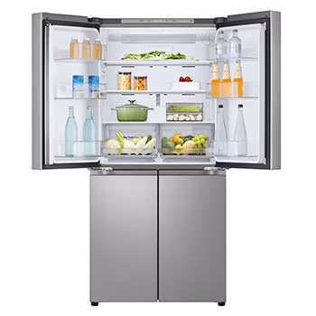 ثلاجة إل جي بأربعة أبواب، سعة ٥٣٠ لترًا، ضاغط عاكس، تبريد خطي، هايجين فريش+، واي فاي، تشطيب من الفولاذ المقاوم للصدأ (GC-B22FFLZB) - الصورة 3