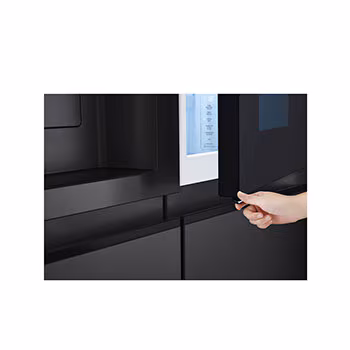 ثلاجة إل جي ديجيتال انفرتر لصانعة الثلج InstaView Side×Side باللون الأسود غير اللامع GC-X257CQHW - الصورة 6