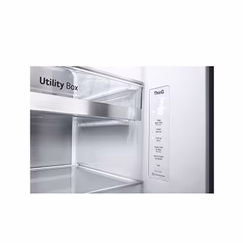 ثلاجة إل جي ديجيتال انفرتر لصانعة الثلج InstaView Side×Side باللون الأسود غير اللامع GC-X257CQHW - الصورة 7