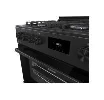 بوتاجاز غاز جرونيا قائم بذاته، أسود، 90 سم، 5 شعلات غاز، سعة 110 لتر، فرن متعدد الوظائف مع مروحة، قاعدة مقلاة من حديد الزهر، قلي هوائي، باب بإغلاق خفيف - GGI9C21B - الصورة 7