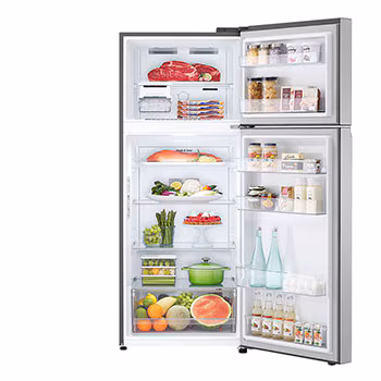 ثلاجة إل جي، سعة ٤٦١ لترًا، مزودة بخاصية التبريد الرقمي، لون فضي - GN-B602PFBQ - الصورة 2