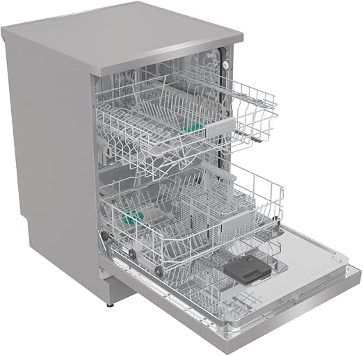 Gorenje Freestanding dishwasher, 14 place settings, Number of baskets: 2, Self-cleaning filter,Total dry automatic door opening - Stainless Steel - GS642D61X - Image 3
