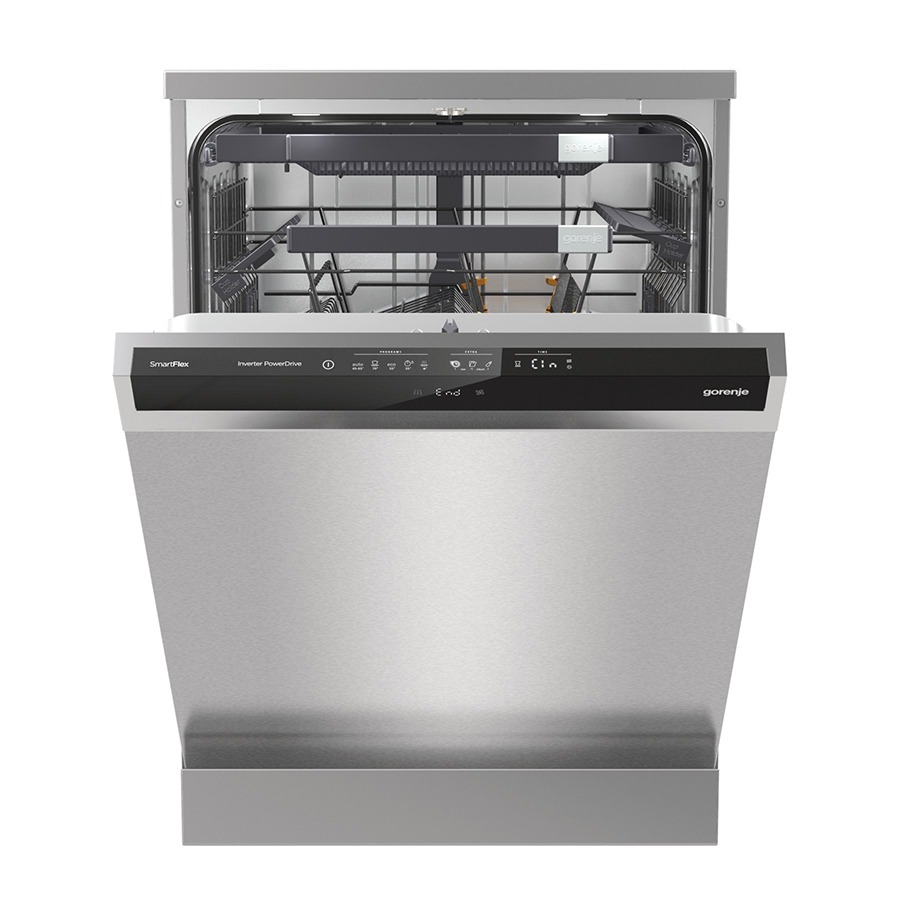غسالة أطباق جرونيا قائمة بذاتها، ٦٠ سم، رمادية، ١٦ فردًا، ٣ سلال، ٥ برامج - GS66265X - الصورة 2