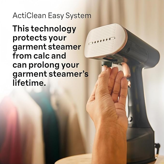 براون كويك ستايل 7 GS7077BK، مكواة بخار عمودية مزودة بلوح تسخين مزدوج FreeGlide 3D، تسخين سريع، بخار 35 غ/دقيقة، سعة 250 مل، كابل بطول 3 أمتار، 1600 واط، لون أسود - الصورة 6