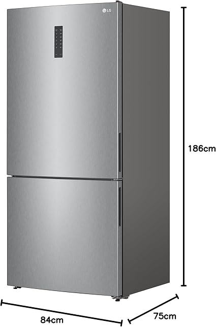 ثلاجة إل جي بفريزر سفلي، سعة ٢١ قدمًا مكعبًا - ٥٨٨ لترًا، موديل GTF569PSAM - الصورة 2