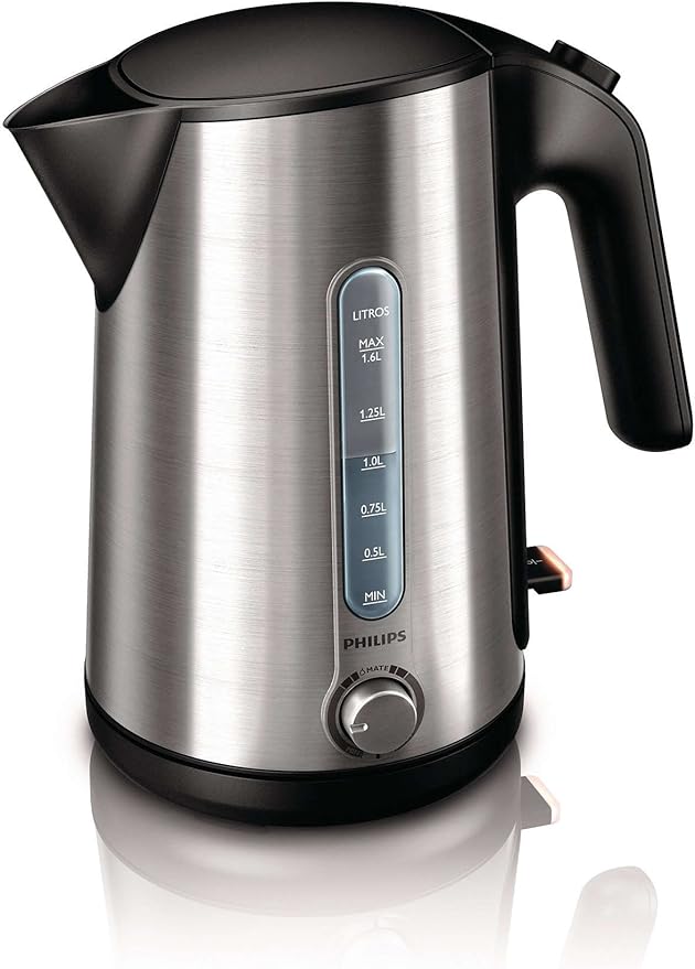 غلاية كهربائية من فيليبس، ٢٤٠٠ واط، سعة ١.٦ لتر، ستانلس ستيل - HD4631/20 - ضمان دولي