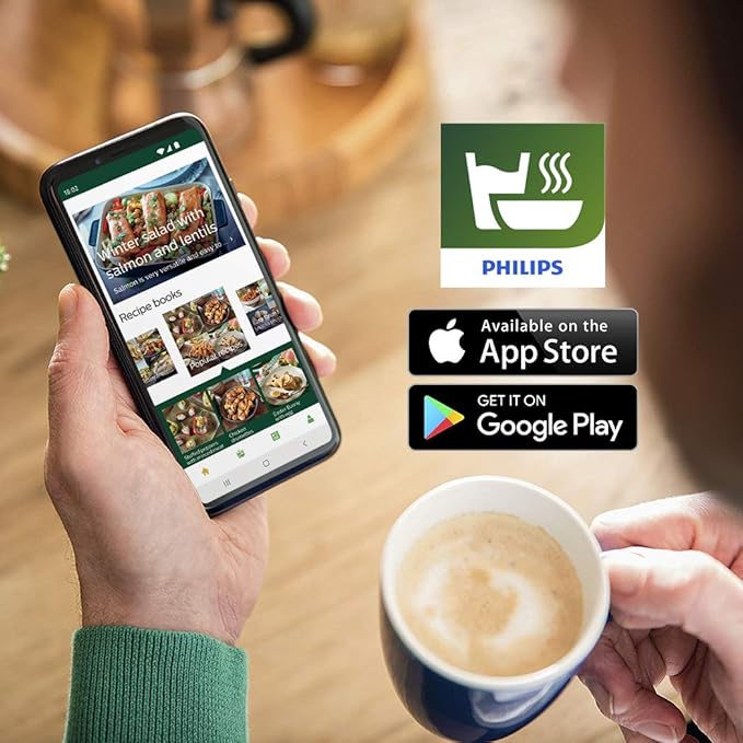 قلايه فيليبس إسينشال إير فراير XL الرقمية، سعة 6.2 لتر/2.65 رطل، مزودة بتقنية الهواء السريع، وسلة تنظيف سهلة، لون أسود - HD9270/90 - الصورة 5