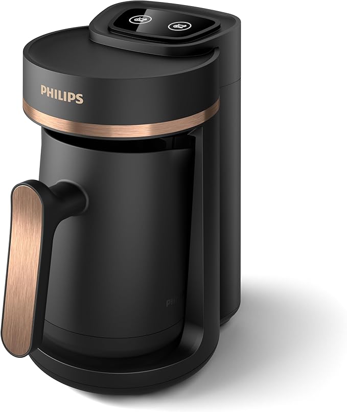 Philips Turkish Coffee Maker Series 5000-735W, 4 cups capacity, Slow brew function, Ready indicator, Automatic shut-off, Black and bronze - HDA150/60 - 2 years warranty from Raya - Image 2