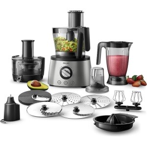Philips Food Processor 1000 Watts Gray, HR7778