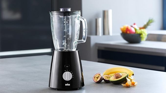 خلاط براون JB3060 تريبيوت كوليكشن مع إبريق زجاجي، 800 واط، أسود - ضمان سنتين من رايه - الصورة 2