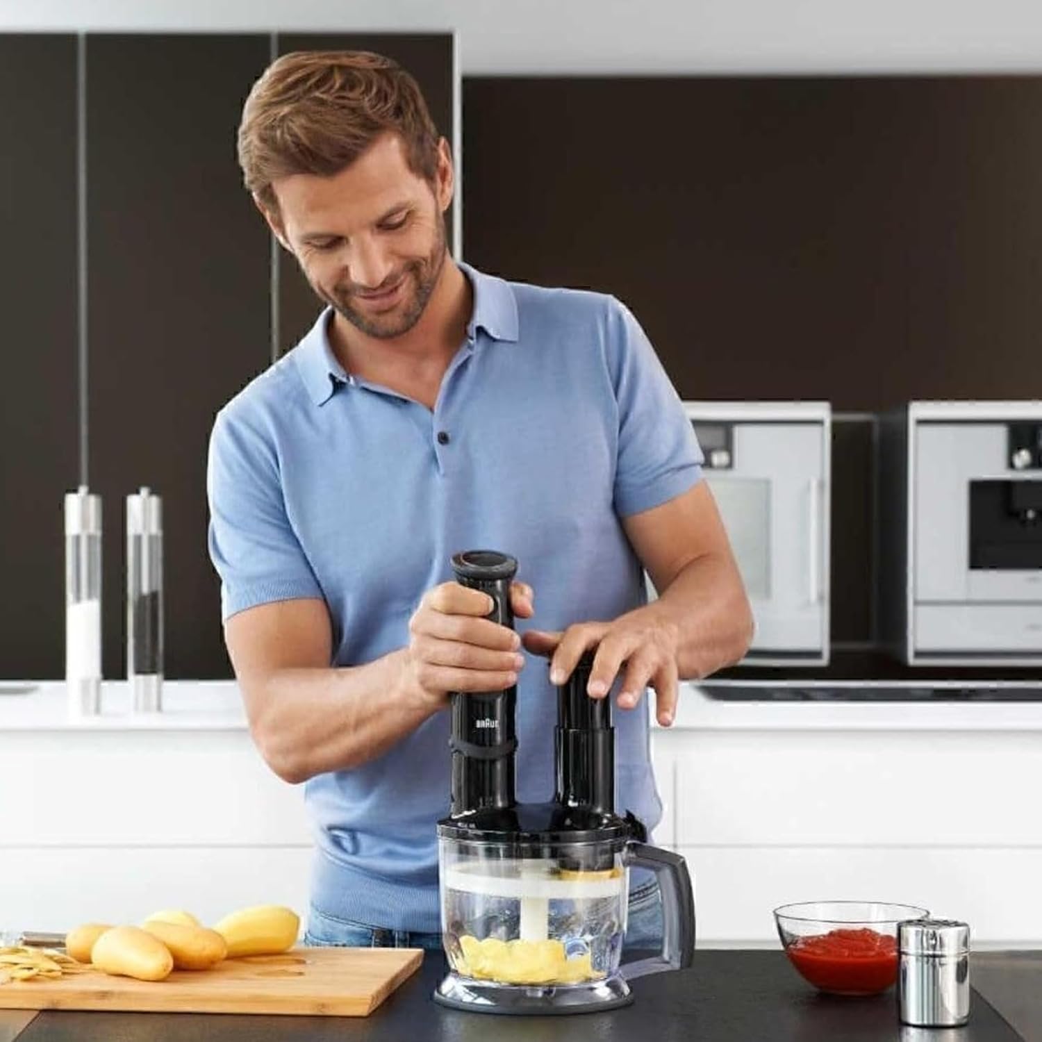 خلاط يدوي براون MQ5275BK 5 في 1 - 1000 واط - أسود - ضمان لمدة عامين من راية - الصورة 5