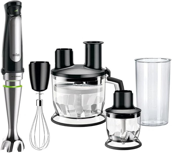 Braun MultiQuick 7 Hand Blender MQ7085X, Black, 1000W, Mixer, ActiveBlade System - 2 YEARS WARRANTY FROM RAYA