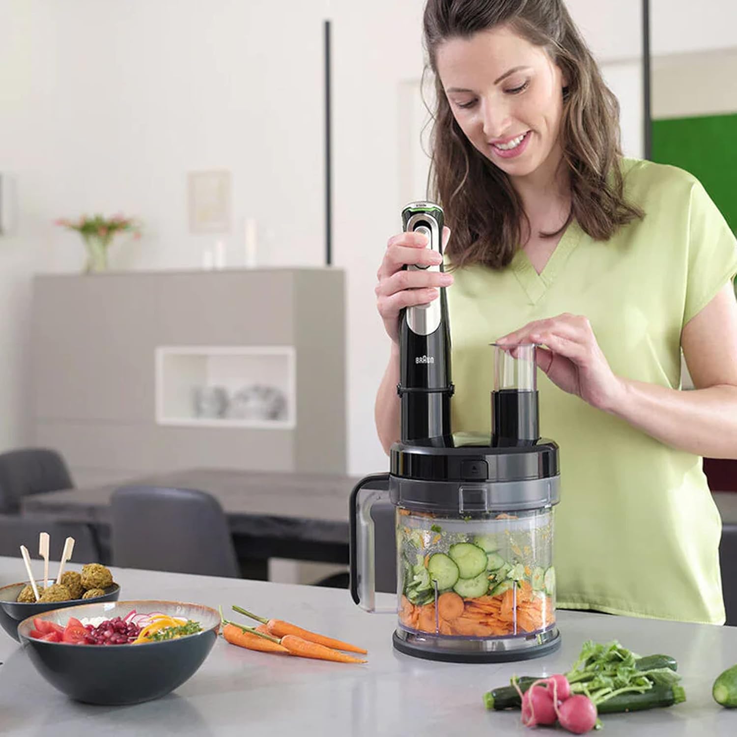 خلاط يدوي براون MQ9185XLI ملتي كويك 9 - بمحرك Active Power أسود/فولاذ مقاوم للصدأ - 1200 واط- ضمان سنتين من رايه - الصورة 5