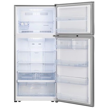 ثلاجة جرونيا مع فريزر، ٨٠ سم، ستانلس ستيل، ٤٩٠ لتر، شاشة LED - NRF7181MX - الصورة 2