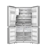 ثلاجة جرونيا كروس دور مع فريزر، 90 سم، 4 أبواب، 585 لتر، فضي، انفرتر، مع موزع مياه NRM918FVX - الصورة 3