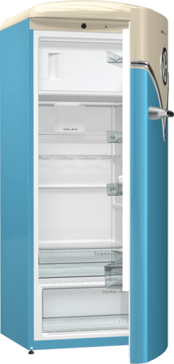 ثلاجة جرونيا مع فريزر، فولكس واجن، تحكم ميكانيكي، IonAir مع DynamiCooling، مروحة لتوزيع الهواء البارد، تصنيف الطاقة A+++-OBRB153BL - الصورة 2