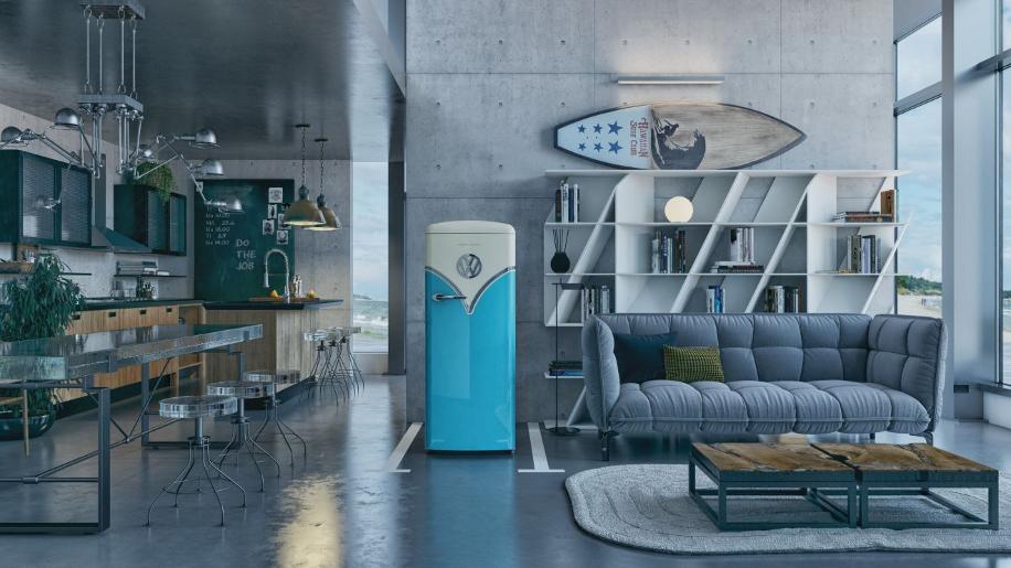 ثلاجة جرونيا مع فريزر، فولكس واجن، تحكم ميكانيكي، IonAir مع DynamiCooling، مروحة لتوزيع الهواء البارد، تصنيف الطاقة A+++-OBRB153BL - الصورة 10