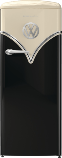 ثلاجة جرونيا مع فريزر، فولكس واجن، تحكم ميكانيكي، أيون إير مع نظام تبريد ديناميكي، مروحة لتوزيع الهواء البارد، تصنيف الطاقة A+++- أسود - OBRB153BK