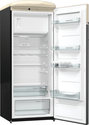 ثلاجة جرونيا مع فريزر، فولكس واجن، تحكم ميكانيكي، أيون إير مع نظام تبريد ديناميكي، مروحة لتوزيع الهواء البارد، تصنيف الطاقة A+++- أسود - OBRB153BK - الصورة 3