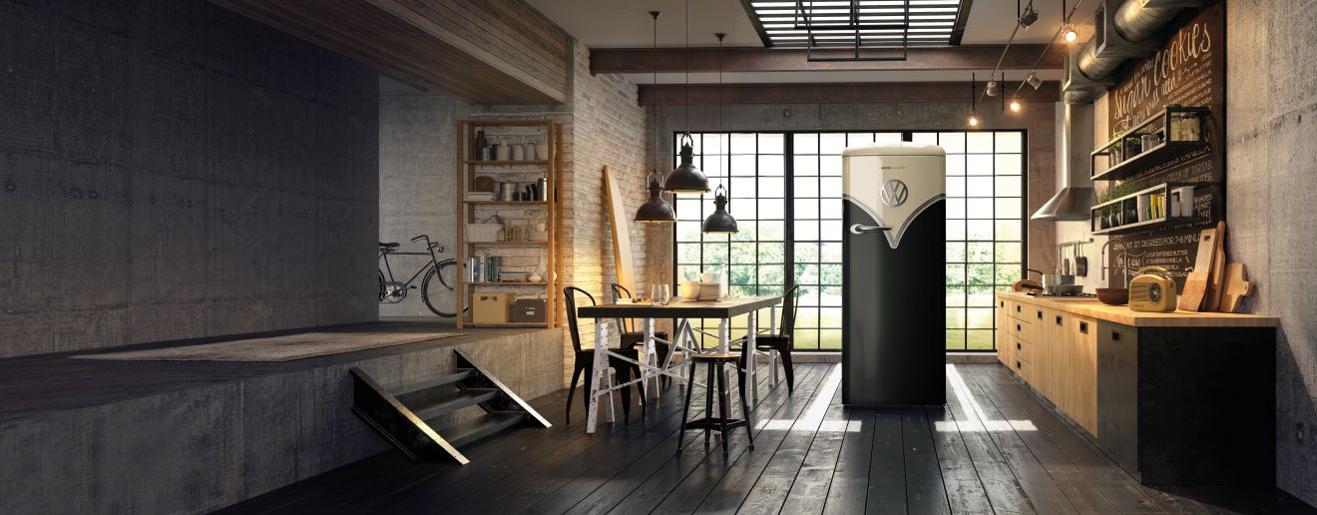 ثلاجة جرونيا مع فريزر، فولكس واجن، تحكم ميكانيكي، أيون إير مع نظام تبريد ديناميكي، مروحة لتوزيع الهواء البارد، تصنيف الطاقة A+++- أسود - OBRB153BK - الصورة 8