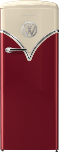 Gorenje Fridge with freezer, Volekswagen, Mechanic control, IonAir with DynamiCooling, fan to spread cool air, energy class A+++-Red - OBRB153R