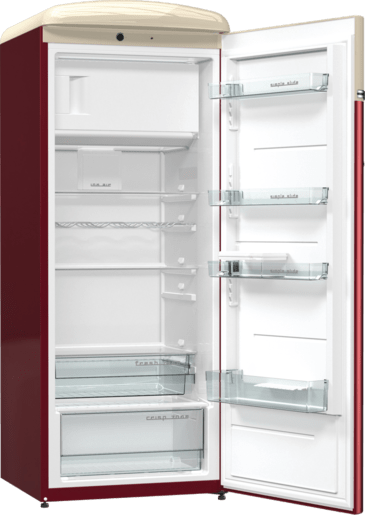Gorenje Fridge with freezer, Volekswagen, Mechanic control, IonAir with DynamiCooling, fan to spread cool air, energy class A+++-Red - OBRB153R - Image 3