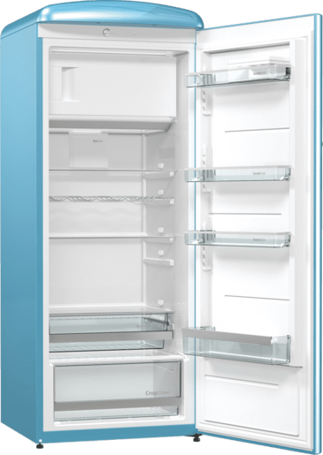 ثلاجة جرونيا ، تحكم ميكانيكي، CrispZone مع نظام التحكم بالرطوبة، IonAir مع DynamiCooling، شريط LED جانبي، 4 رفوف زجاجية - ازرق ORB153BL - الصورة 3