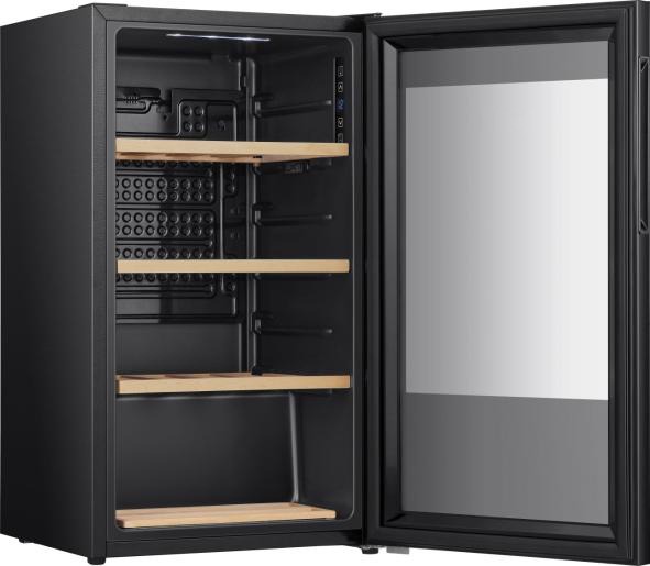 ثلاجة مشروبات جرونيا 50 سم، السعة 93 لتر، شاشة ليد, رفوف خشبية-SC-100Y N - الصورة 2